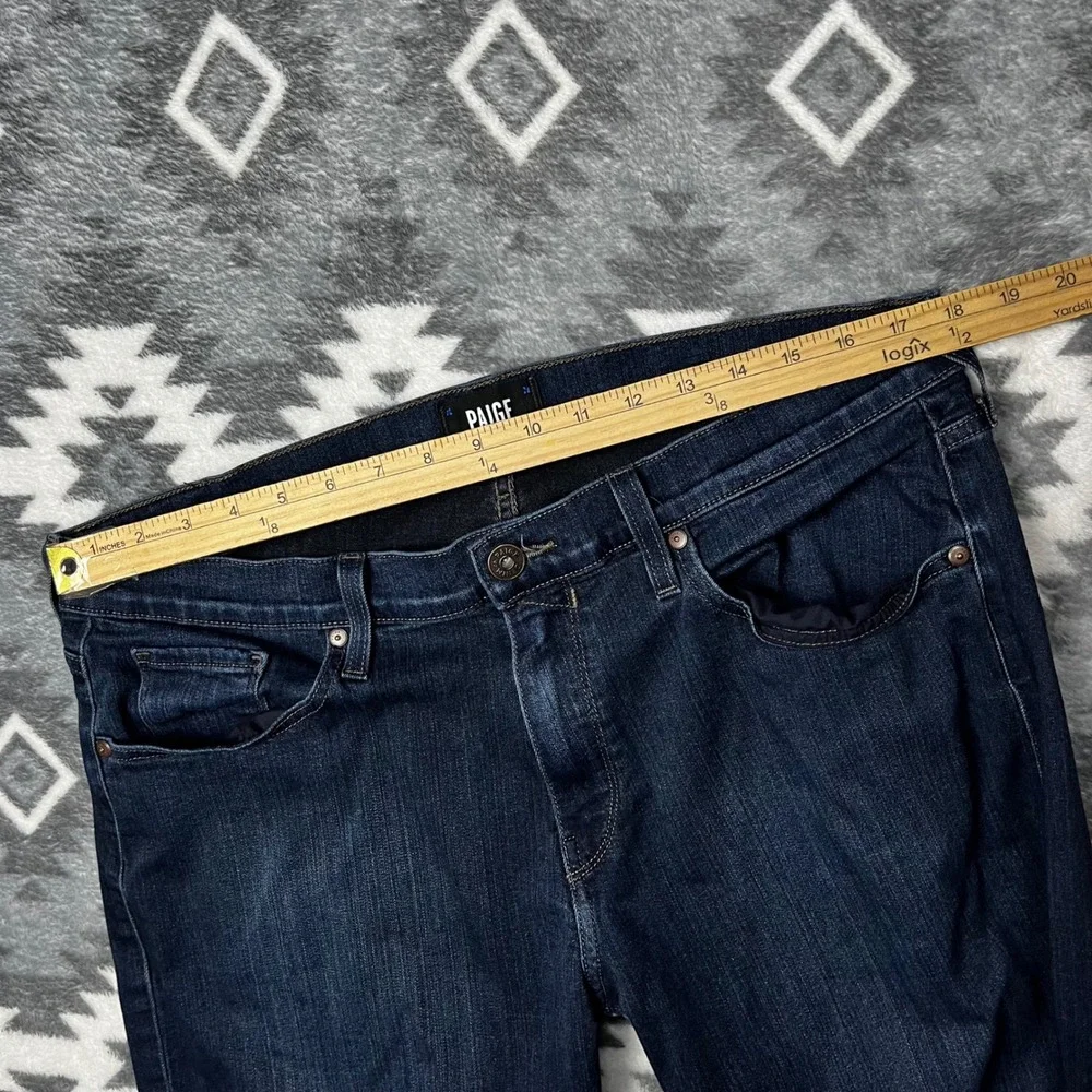 Paige Normandie X-Long Dark Indigo Straight Leg Jeans Mens 36x35 Made in USA